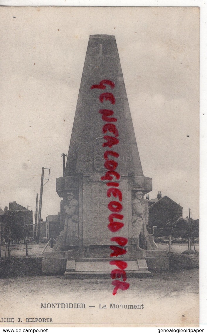 80 - MONTDIDIER -LE MONUMENT AUX MORTS  - SOMME - Montdidier