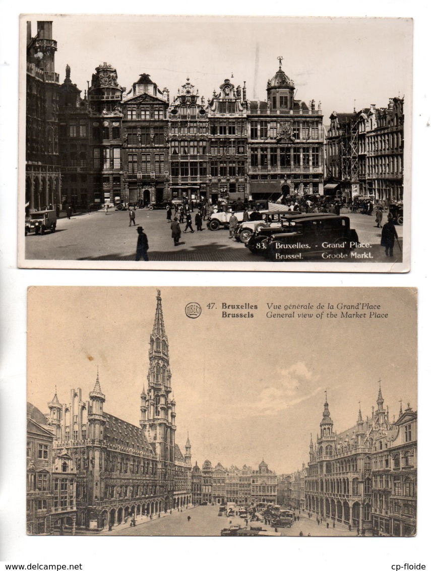 BELGIQUE . BELGÏE . BRUSSEL . BRUXELLE . " GRAND'PLACE " . 2 CPA - Réf. N°25315 - - Lotti, Serie, Collezioni