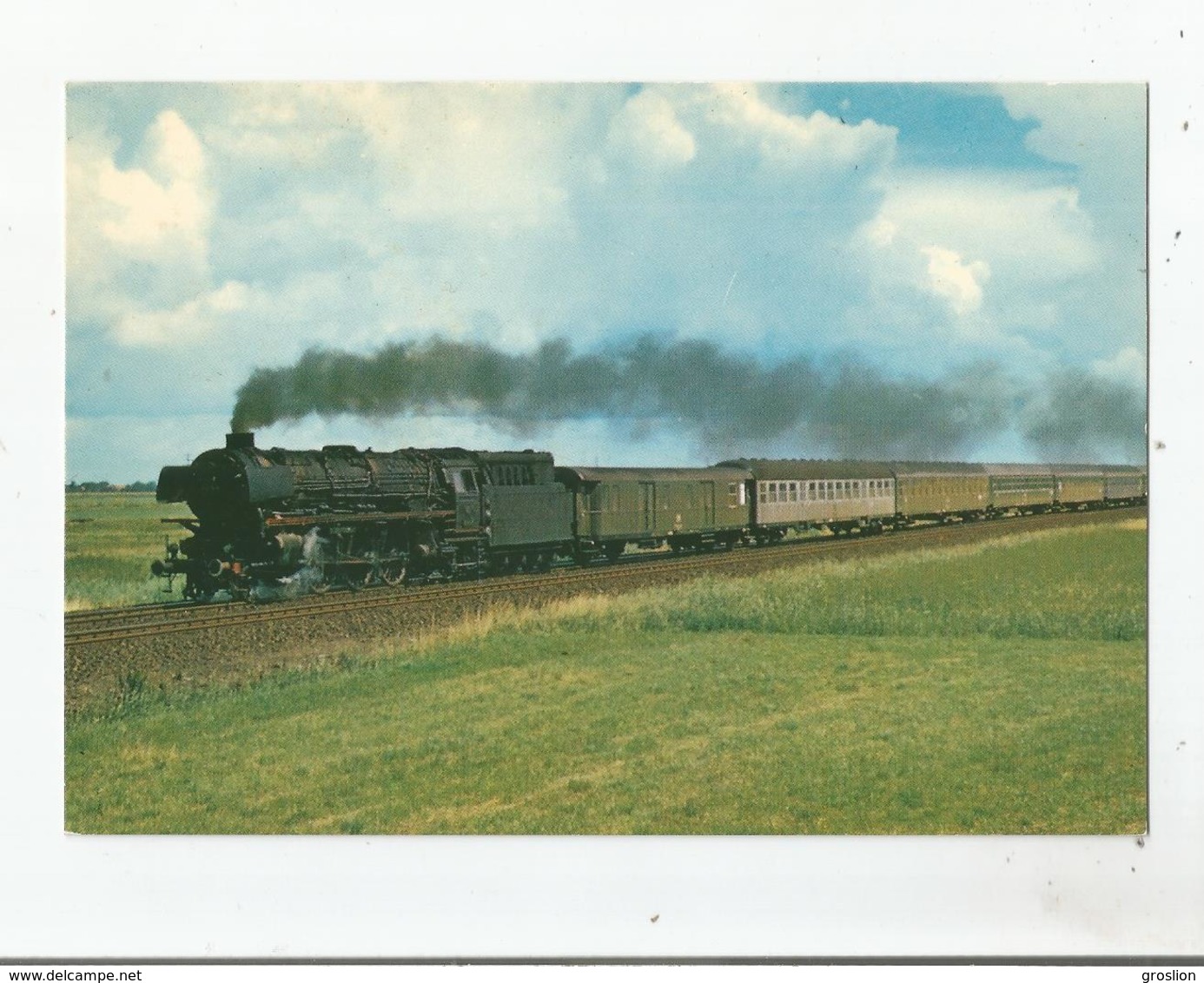 DEUTSCHLAND SCHNELLZUG MIT PACIFIC 012-066-7 BEI WIDDELSWEHR AM 25 07 1974 - Emden