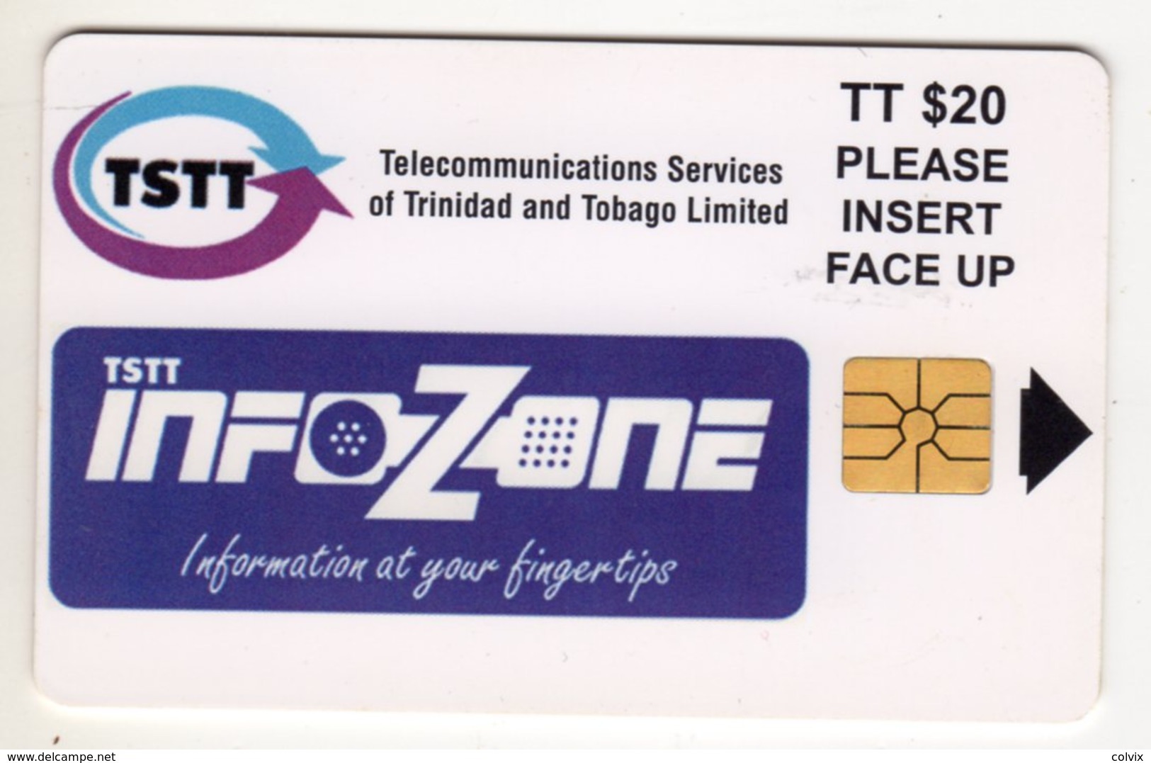 TRINIDAD & TOBAGO TSTT MV Cards T&T-C3 20$ INFOZONE - Trinidad & Tobago