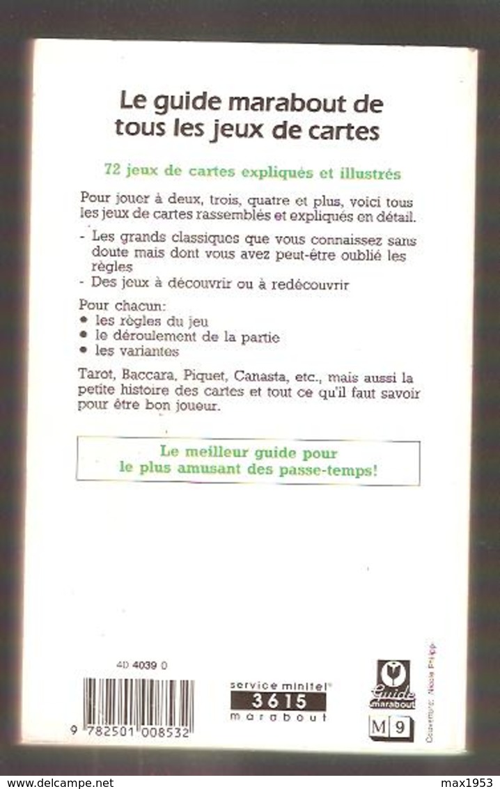 Frans Gerver - Le Guide Marabout De Tous Les Jeux De Cartes - GM 39 , 1992 - Gesellschaftsspiele