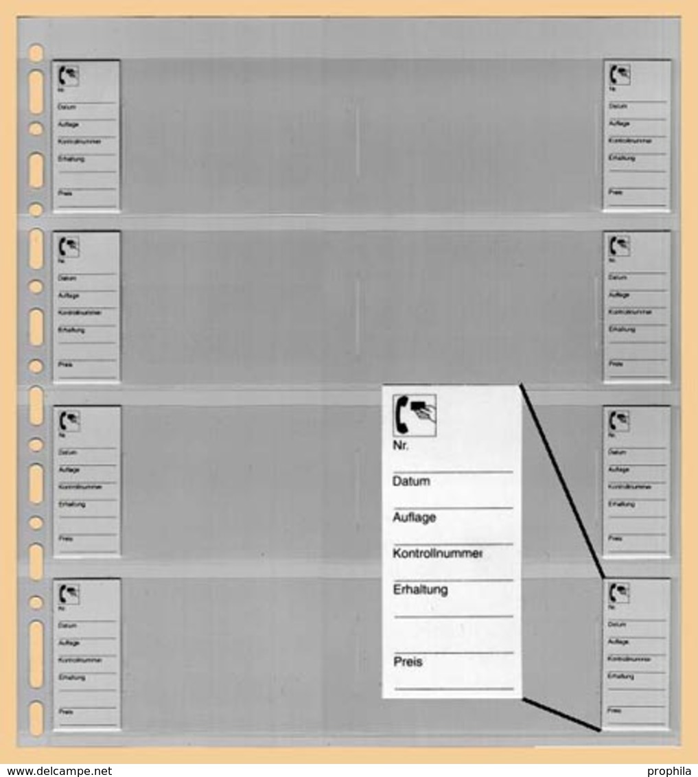 5x KOBRA-Telefonkarten-Einsteckblatt Nr. G14E - Material