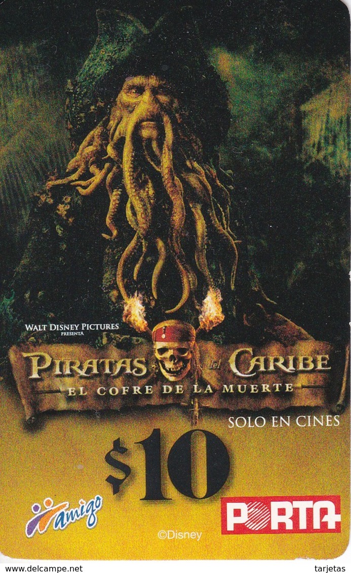 TARJETA DE ECUADOR DE AMIGO PORTA DE 10$   PIRATAS DEL CARIBE - Ecuador