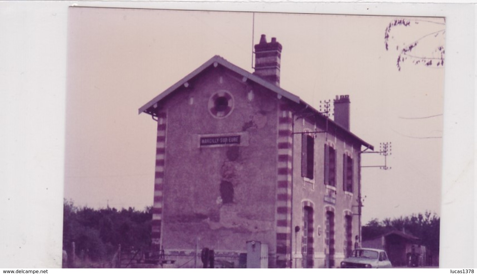 27 / MARCILLY SUR EURE  PHOTO VERITABLE GARE 1983 / R12 - Marcilly-sur-Eure