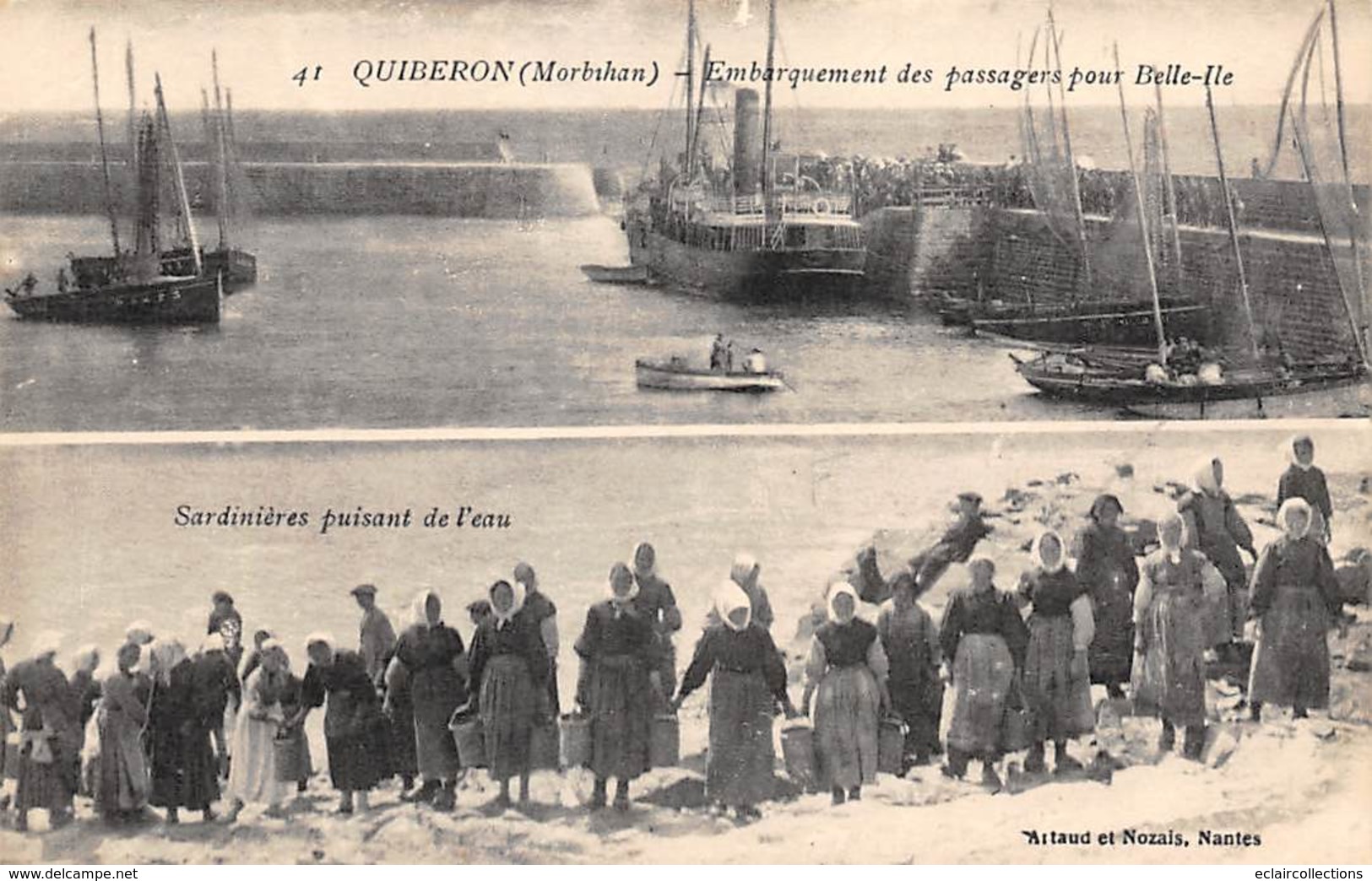 Quiberon     56      Embarquement Des Passagers Pour Belle-Ile       (voir Scan) - Quiberon