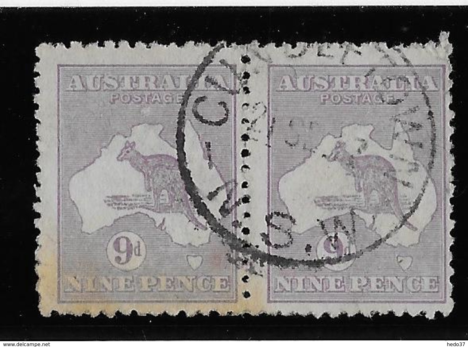 Australie N°9aA - Fil. II - Paire - B/TB - Used Stamps