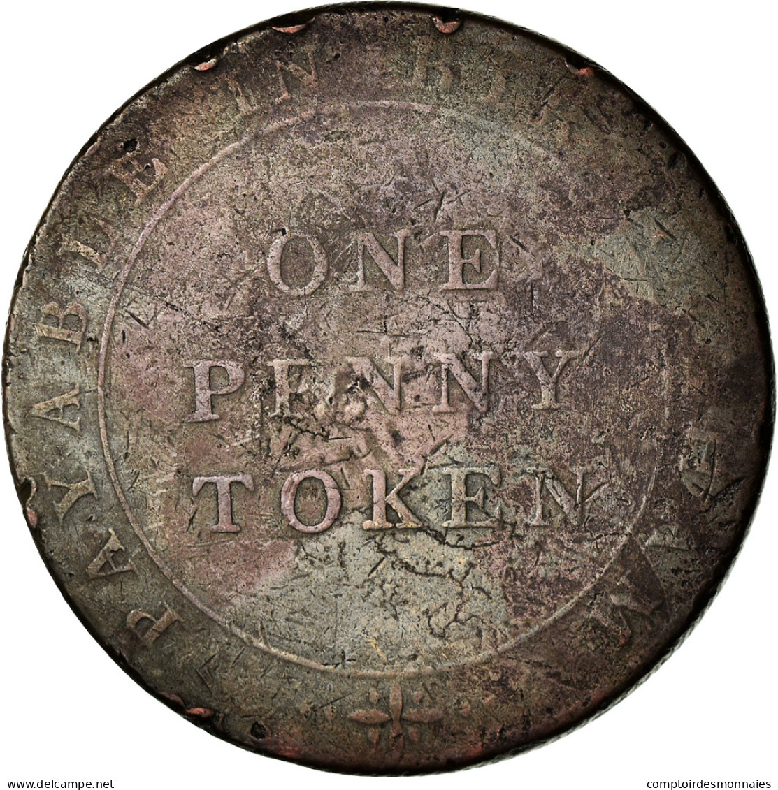 Monnaie, Grande-Bretagne, Warwickshire, Birmingham & Risca, Penny Token, 1811 - Sonstige & Ohne Zuordnung