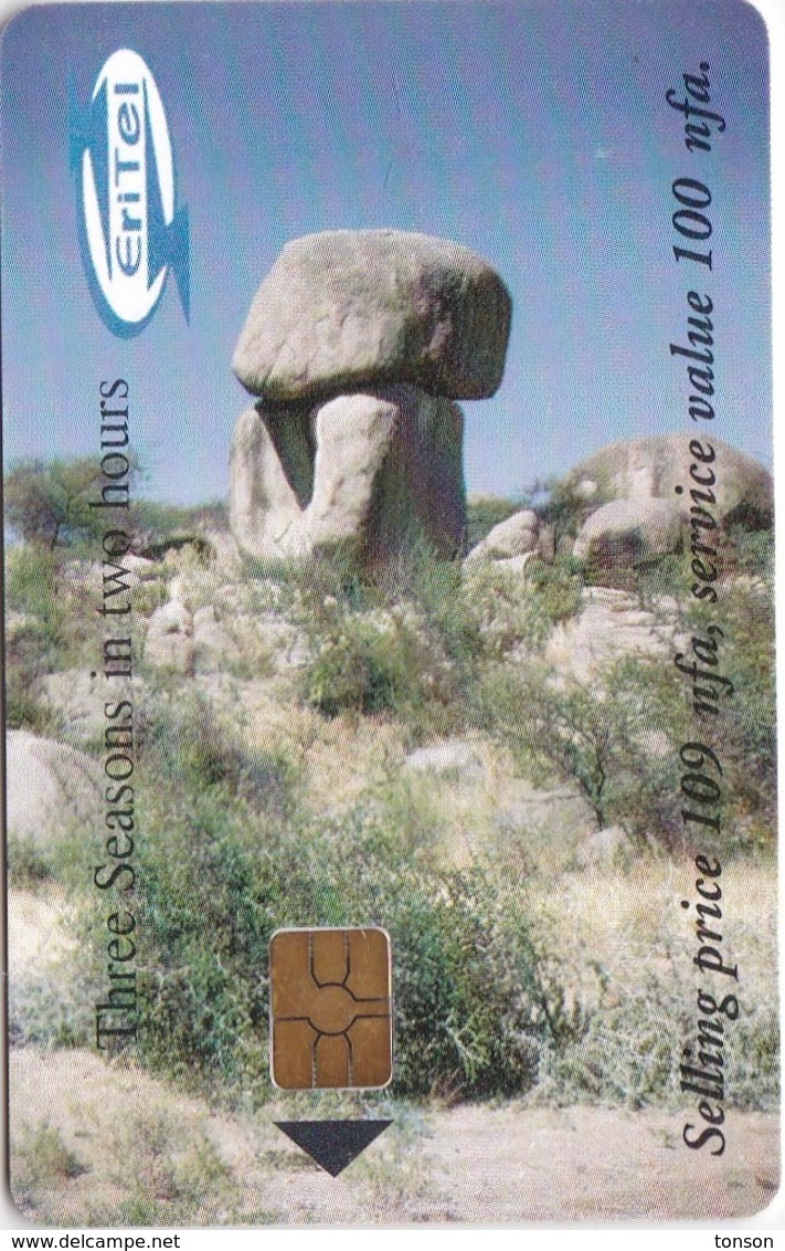 Eritrea, ER-ERI-0013A, Three Seasons In Two Hours - The Rock (New Logo), 2 Scans.   GEM5 (Black) - Eritrea