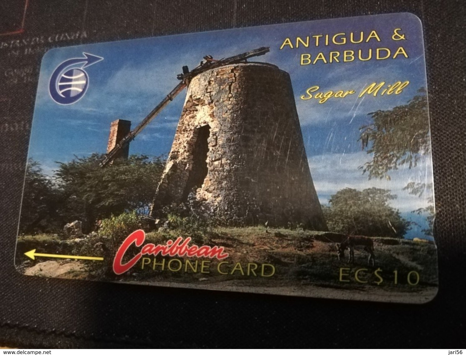 ANTIGUA & BARBUDA $10 SUGAR MILL CONTROL NR: 3CATA  OLD C&W LOGO **1371 ** - Antigua Et Barbuda