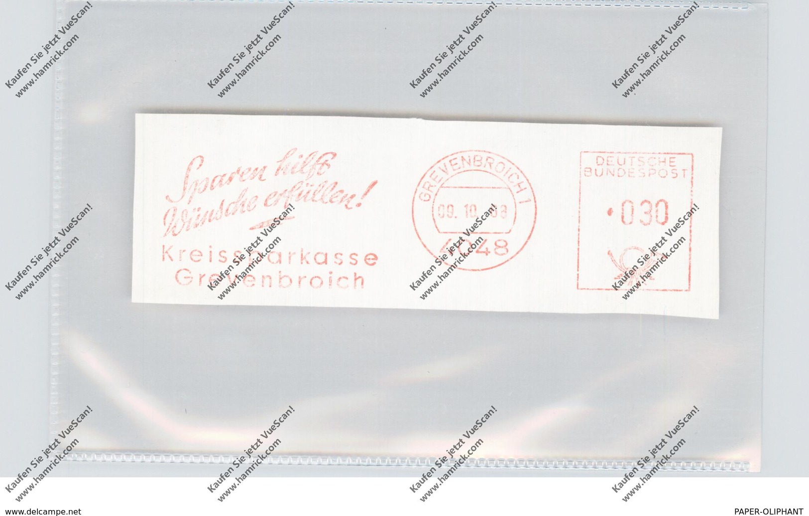 4048 GREVENBROICH, Kreissparkasse, Maschinen-Werbe-Stempel - Grevenbroich