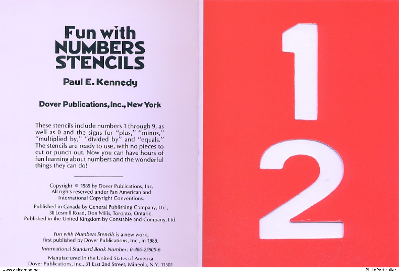 Fun With Numbers And ABC Stencils (set De 2 Petits Livre Pochoirs) Dover USA - ABC & Nummers