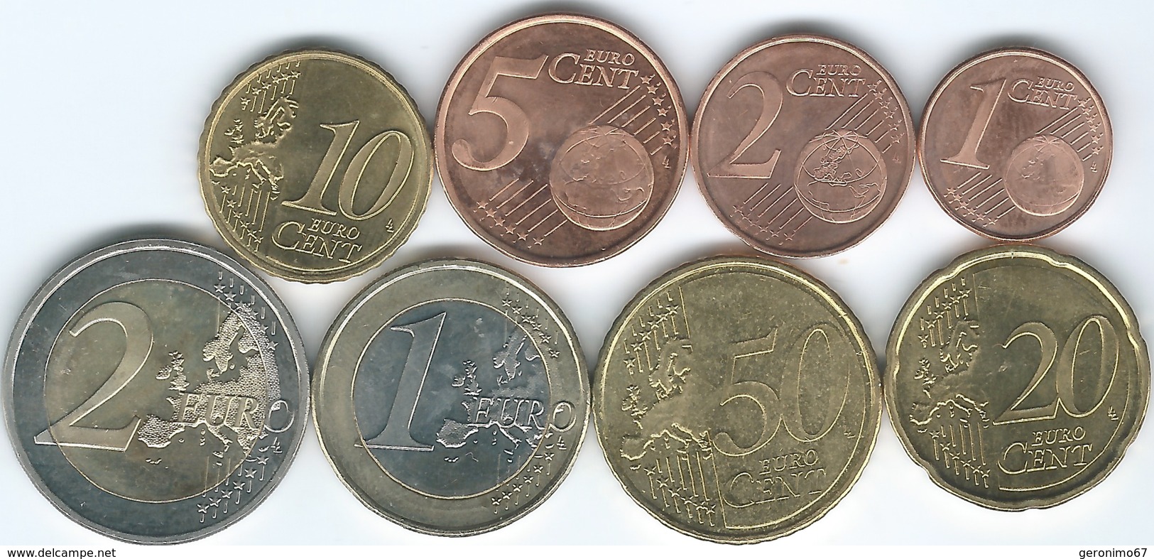 Cyprus - 2008 - 1, 2, 5, 10, 20 & 50 Cents; 1 & 2 Euro (KMs 78-85) UNC - Cyprus