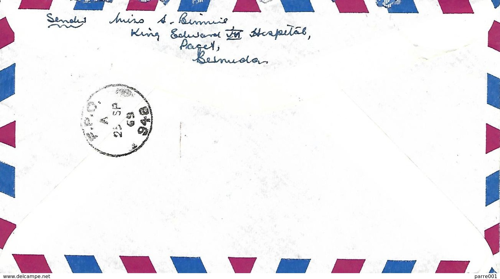 Bermuda 1969 Hamilton To BFPO 1 Hong Kong Victoria Barracks With FPO 948 At 40 Postal & Courrier Unit RE Cover - Brieven En Documenten