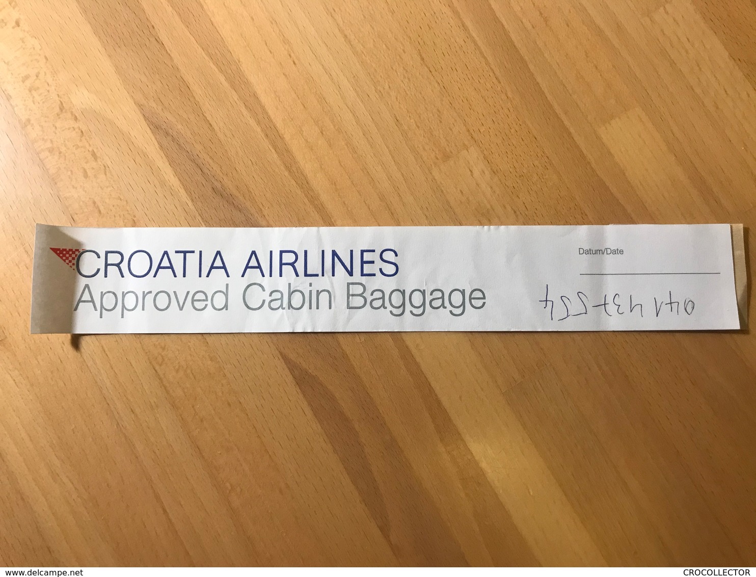 CROATIA AIRLINES CABIN BAGGAGE TAG SECURITY LABEL - Baggage Labels & Tags