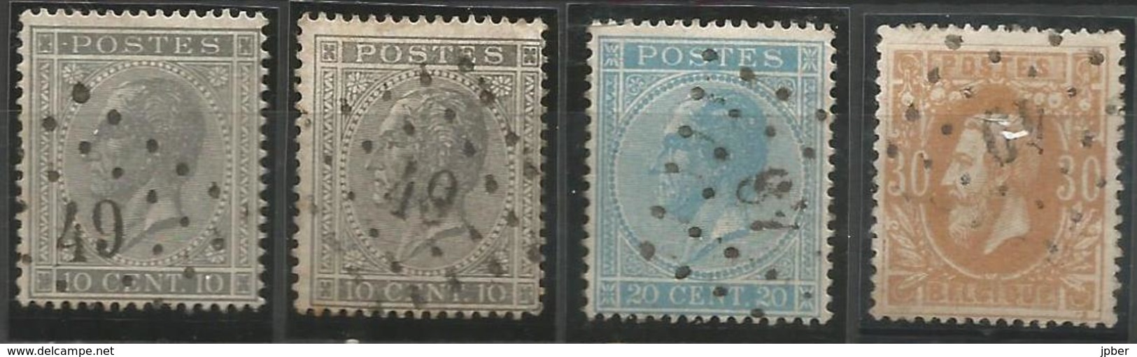 BELGIQUE - Oblitération(s) LP49 BOUSSU - Postmarks - Points