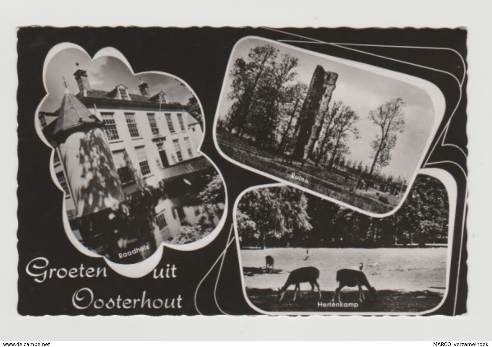 Postcard - Ansichtkaart Raadhuis Groeten Uit Oosterhout (NL) 1963 - Oosterhout