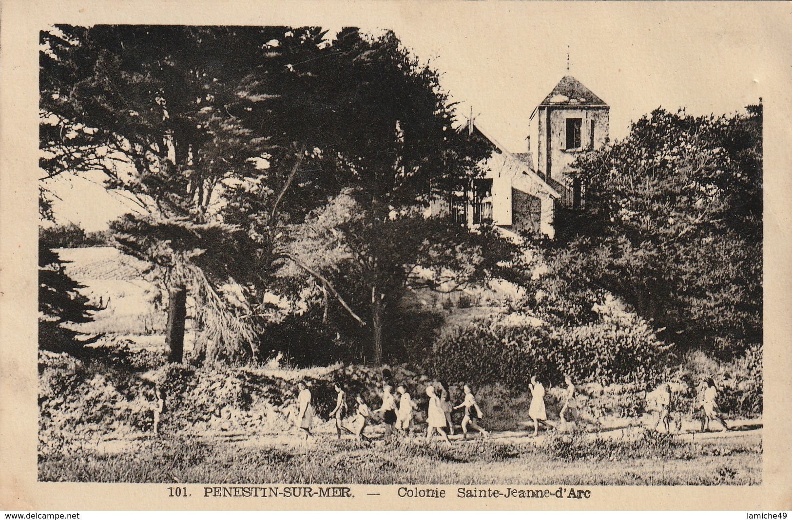 PENESTIN SUR MER Colonie Sainte Jeanne D Arc Circulée Timbre 1949 - Pénestin