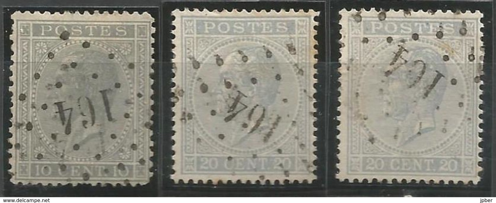 BELGIQUE - Oblitération(s) LP164 HAM-SUR-HEURE - Postmarks - Points