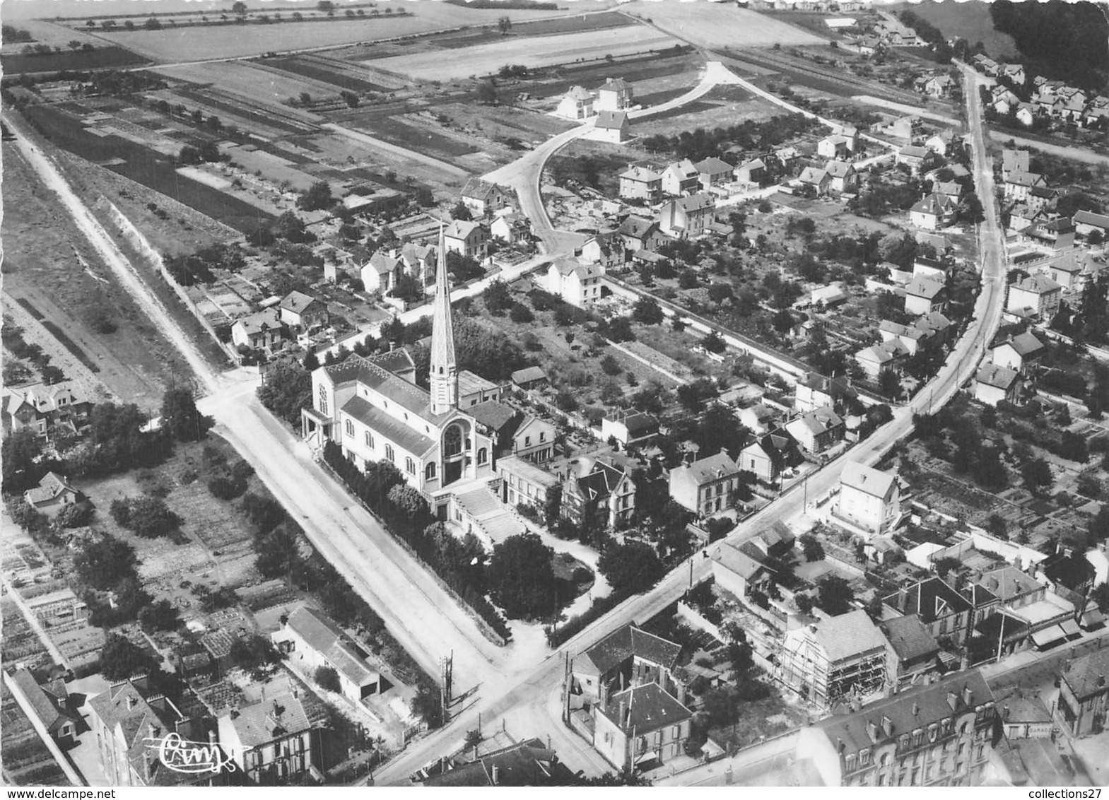 89-MIGENNES- VUE AERIENNE SUR LE QUARTIER DE L'EGLISE - Migennes