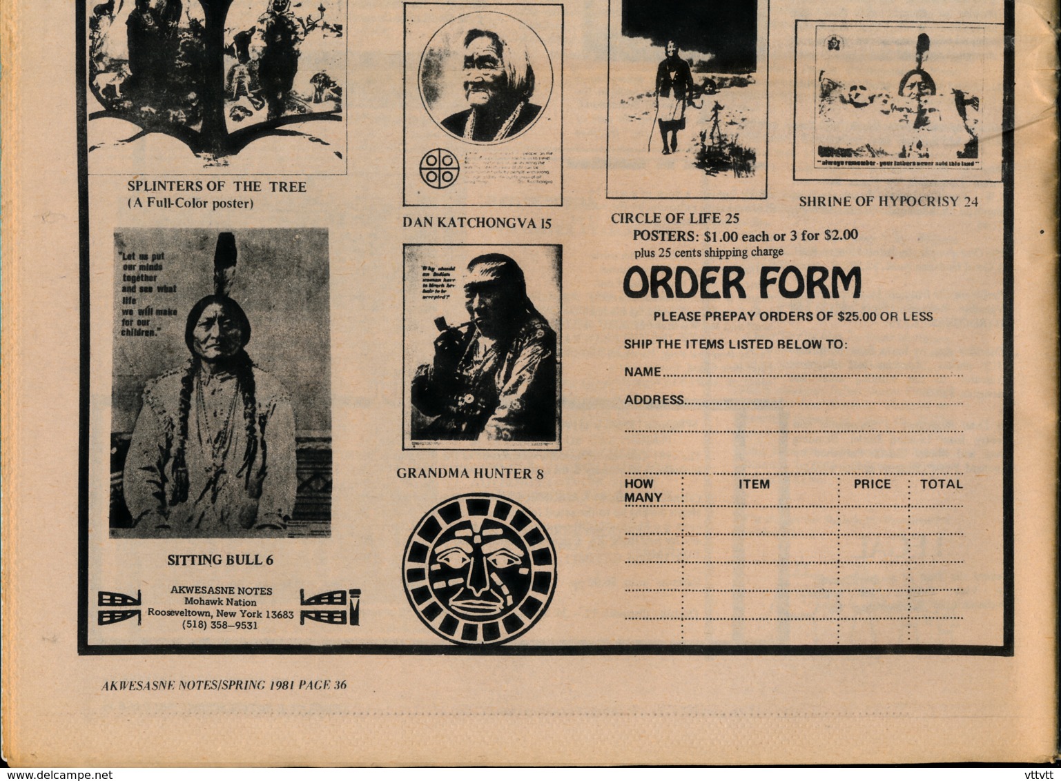 AKWESASNE NOTES (Spring 1981),Volume 13, Numéro 1, Newspaper Indian, Journal Indien, Mohwak, Ontario, New-York, 36 Pages - Geschiedenis