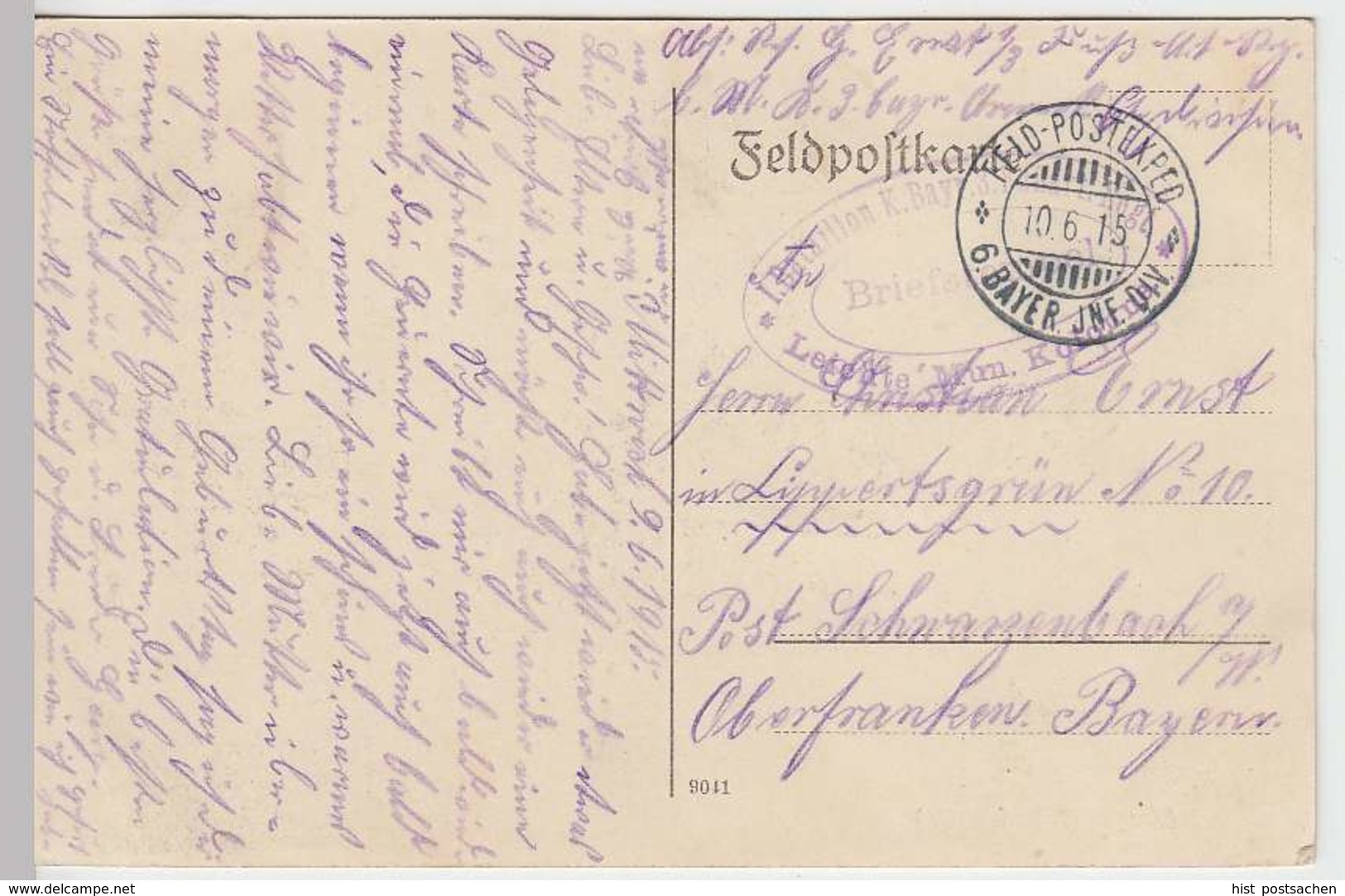 (36589) AK Creue (Frankreich), Totale, Feldpost 1915 - Lothringen