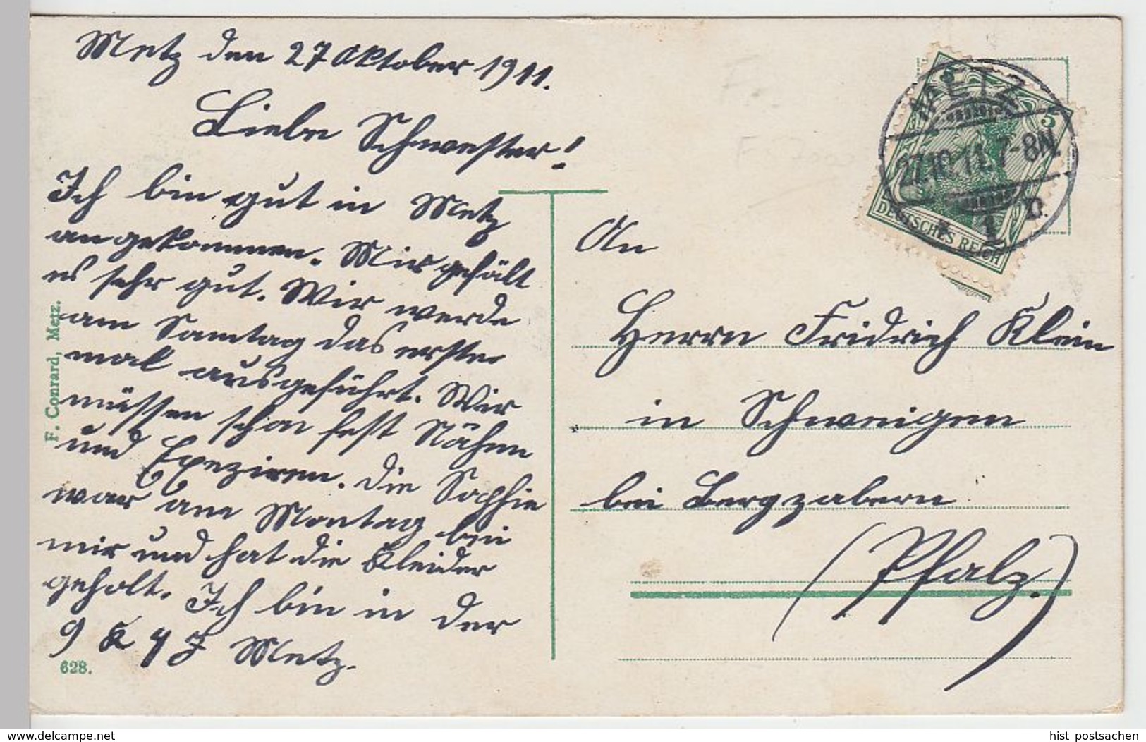 (40498) AK Metz, Blick Zur Symphorieninsel, 1911 - Lothringen