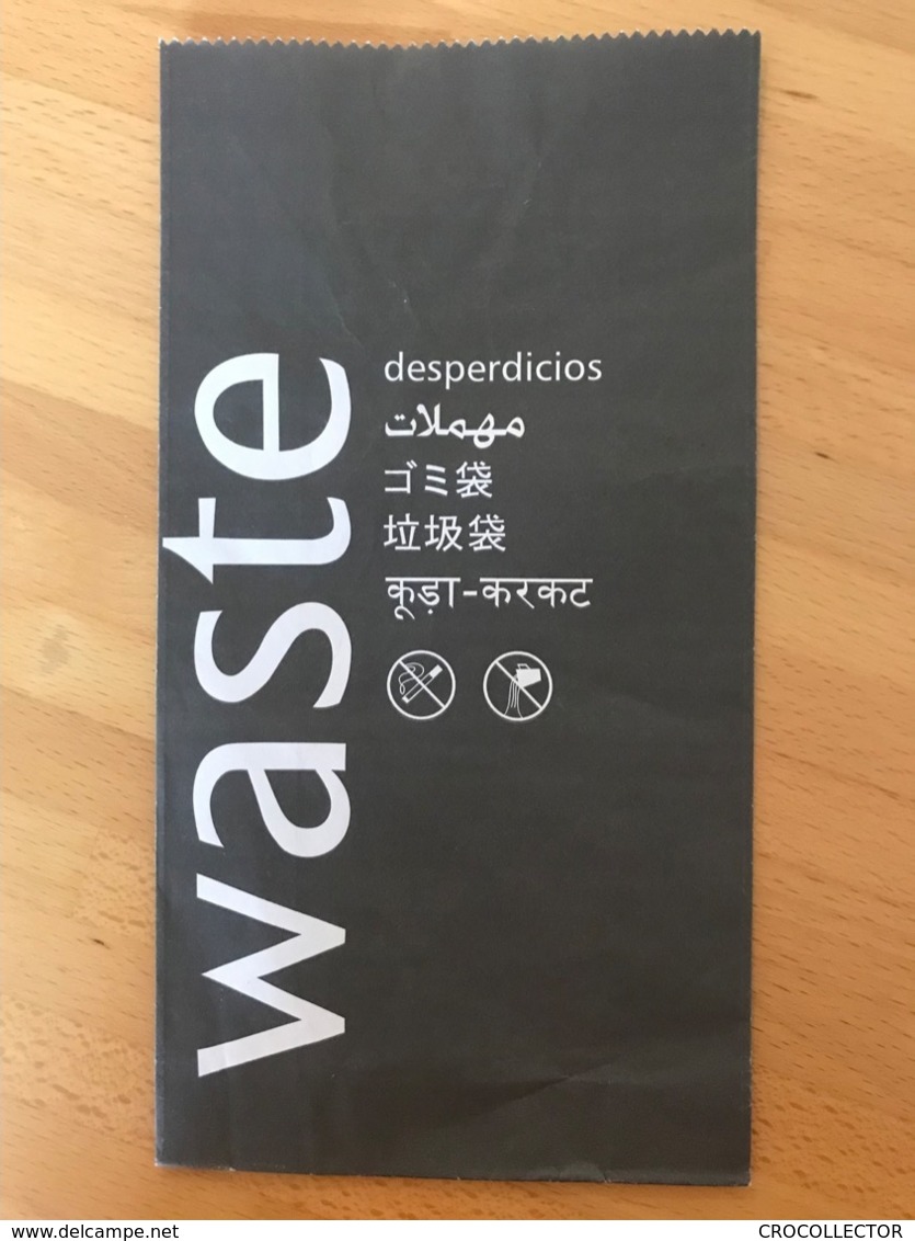 IBERIA BRITISH AIRWAYS AIR SICKNESS BAG WASTE Desperdicios - Stationery