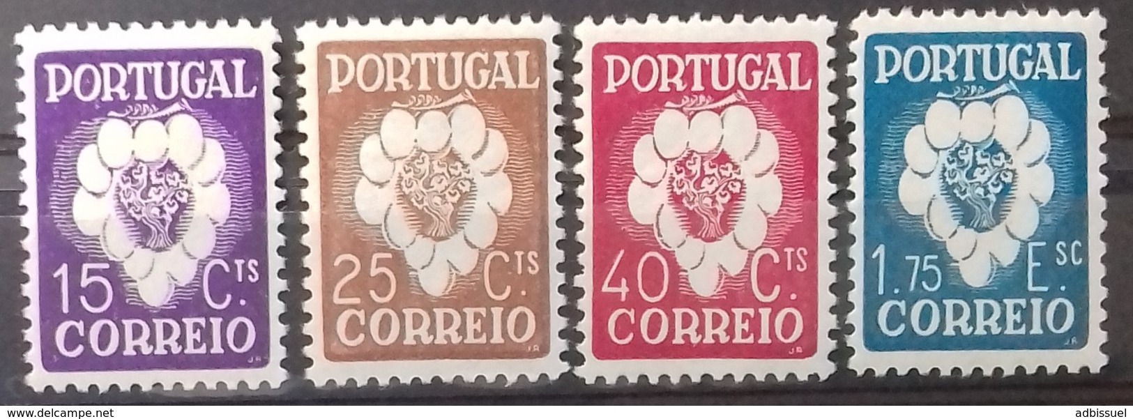 PORTUGAL N° 588 à 591 COTE 52,50 € NEUFS * MH SERIE COMPLETE DE 4 VALEURS CONGRES INT. DE LA VIGNE ET DU VIN PORTO - Neufs