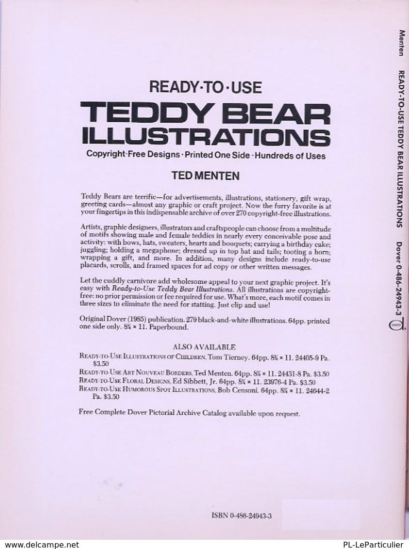 Teddy Bear Illustrations By Ted Menten Ready-to-Use Dover Clip-Art Series (excellent Pour Les Graphistes) - Schöne Künste