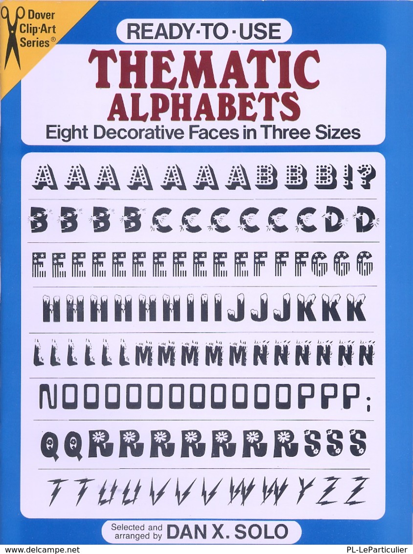 Thematic Alphabets By Dan X. Solo Ready-to-Use Dover Clip-Art Series (excellent Pour Tous Les Graphistes) - Schöne Künste