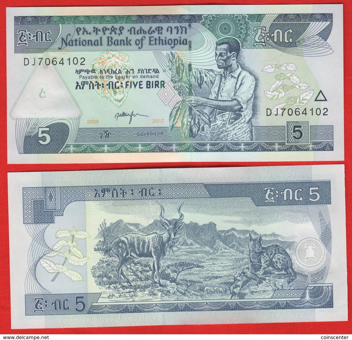 Ethiopia 5 Birr 2017 P-47h UNC - Ethiopia