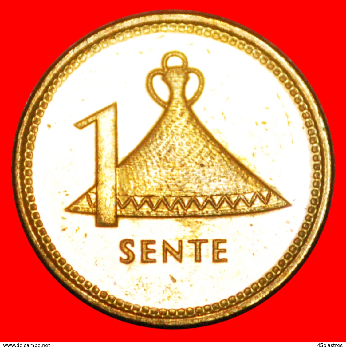 · BASOTHO HAT: LESOTHO  1 SENTE 1992 MINT LUSTRE! LOW START  NO RESERVE! - Lesotho