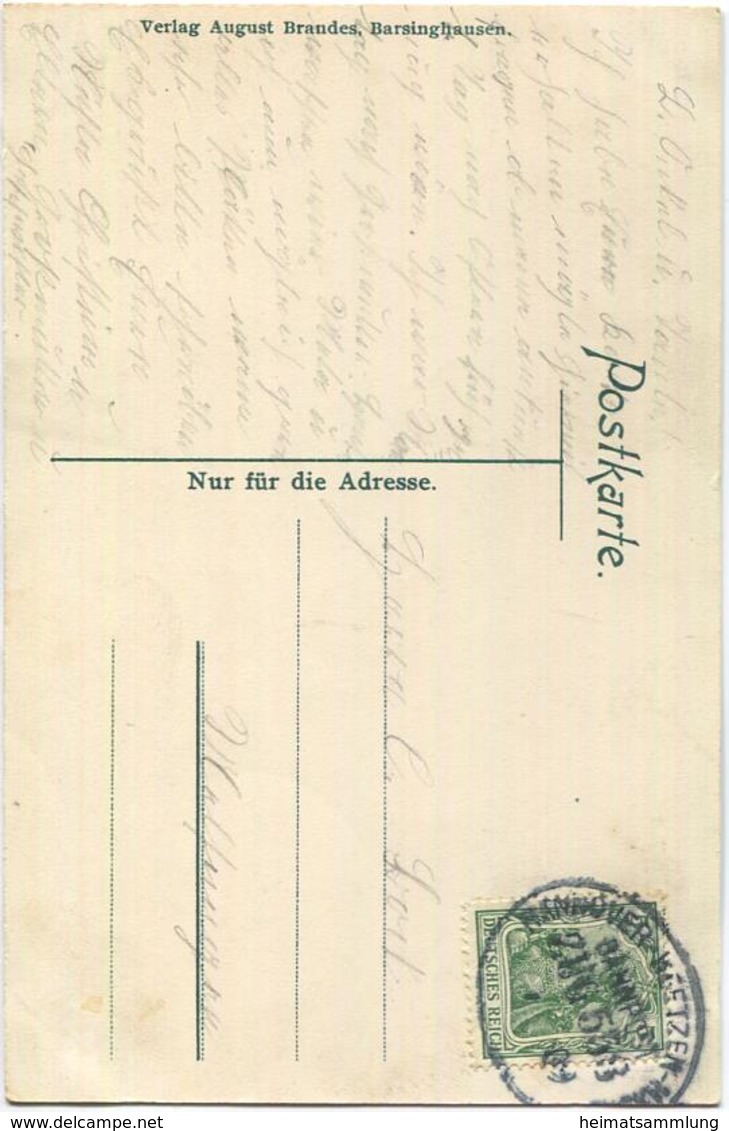 Barsinghausen - Weg Im Fuchsbachtal - Verlag August Brandes Barsinghausen - Gel. 1909 - Barsinghausen