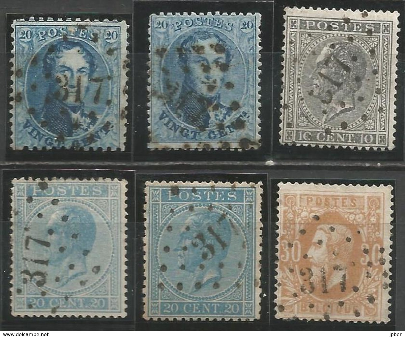 BELGIQUE - Oblitération(s) LP317 ROUX - Postmarks - Points