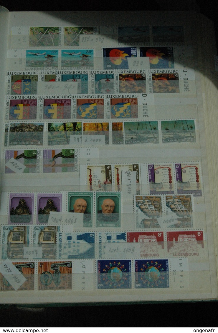 Classeur de 24 pages de stock ( timbres **) début pas compté--   de 1970 à 1999 (Prifix, Côte 2009 : 2105€)