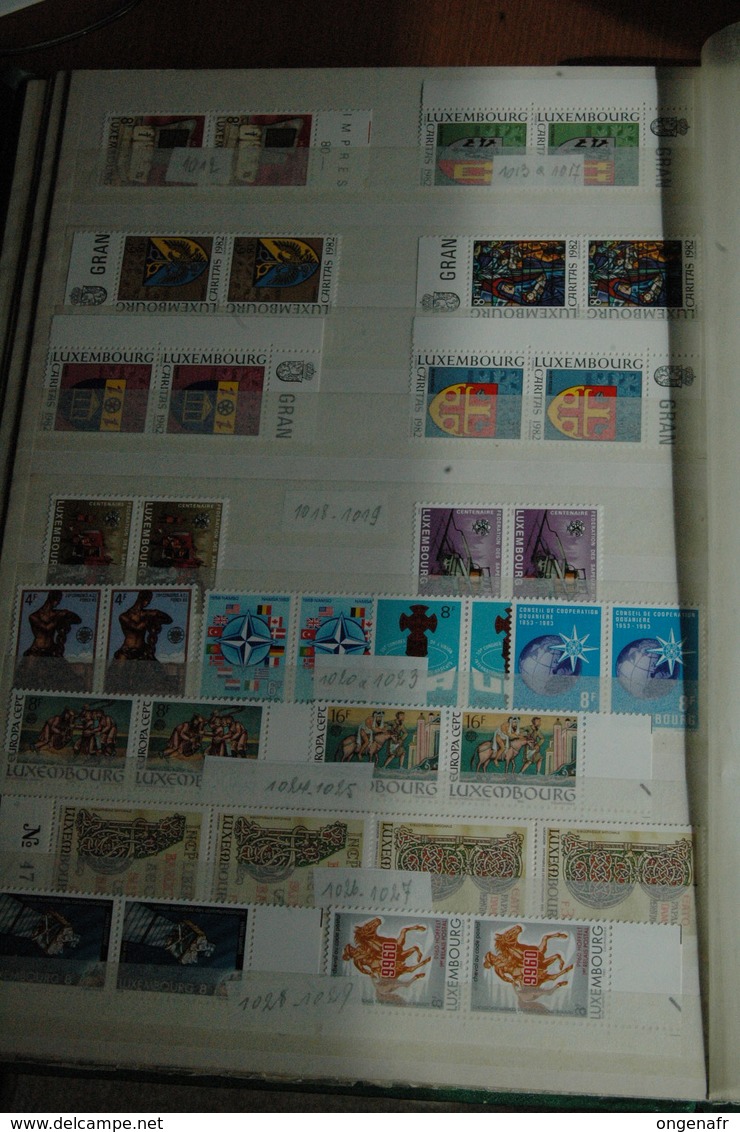 Classeur de 24 pages de stock ( timbres **) début pas compté--   de 1970 à 1999 (Prifix, Côte 2009 : 2105€)