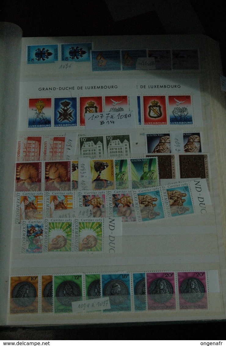 Classeur de 24 pages de stock ( timbres **) début pas compté--   de 1970 à 1999 (Prifix, Côte 2009 : 2105€)