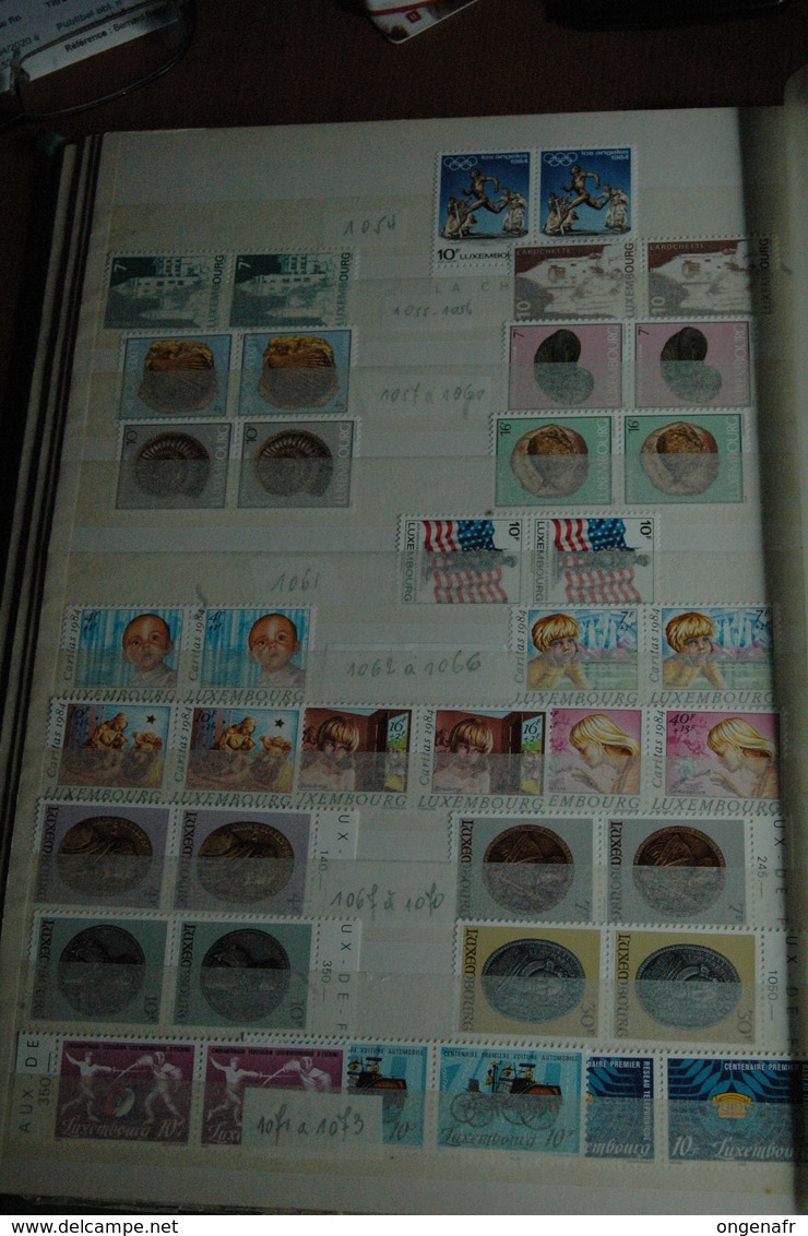 Classeur de 24 pages de stock ( timbres **) début pas compté--   de 1970 à 1999 (Prifix, Côte 2009 : 2105€)