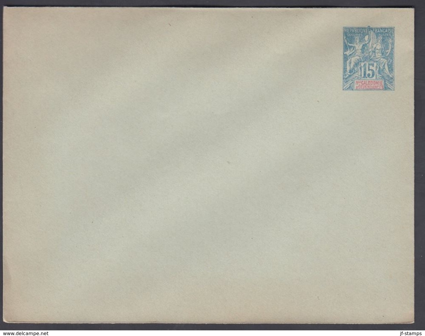 190. NLLE CALACONIE ET DEPENDANCES. Envelope 145 X 112 Mm. 15 C. Blue.   () - JF322096 - Briefe U. Dokumente