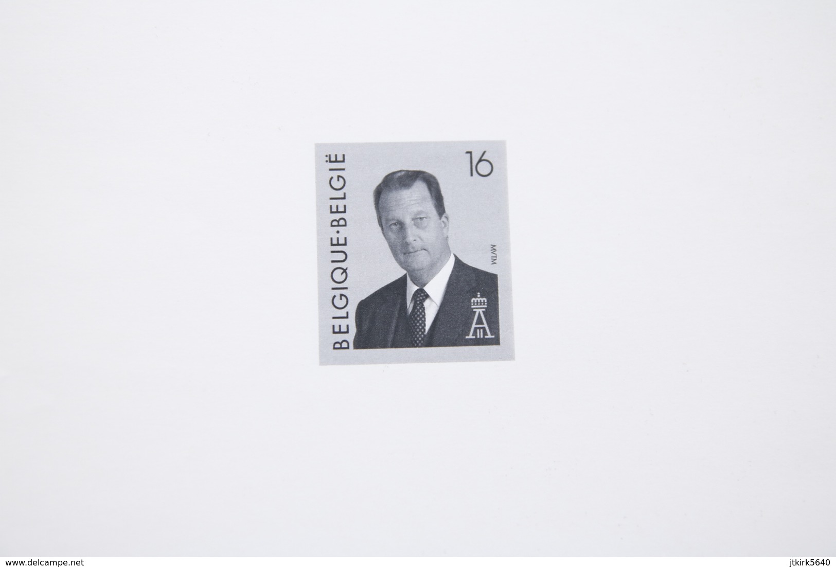 Feuille De Luxe "S.M. Le Roi Albert II (16F) (COB/OBP 2532) Lux Sheet Un Black FR+NL" 1993 - Luxevelletjes [LX]