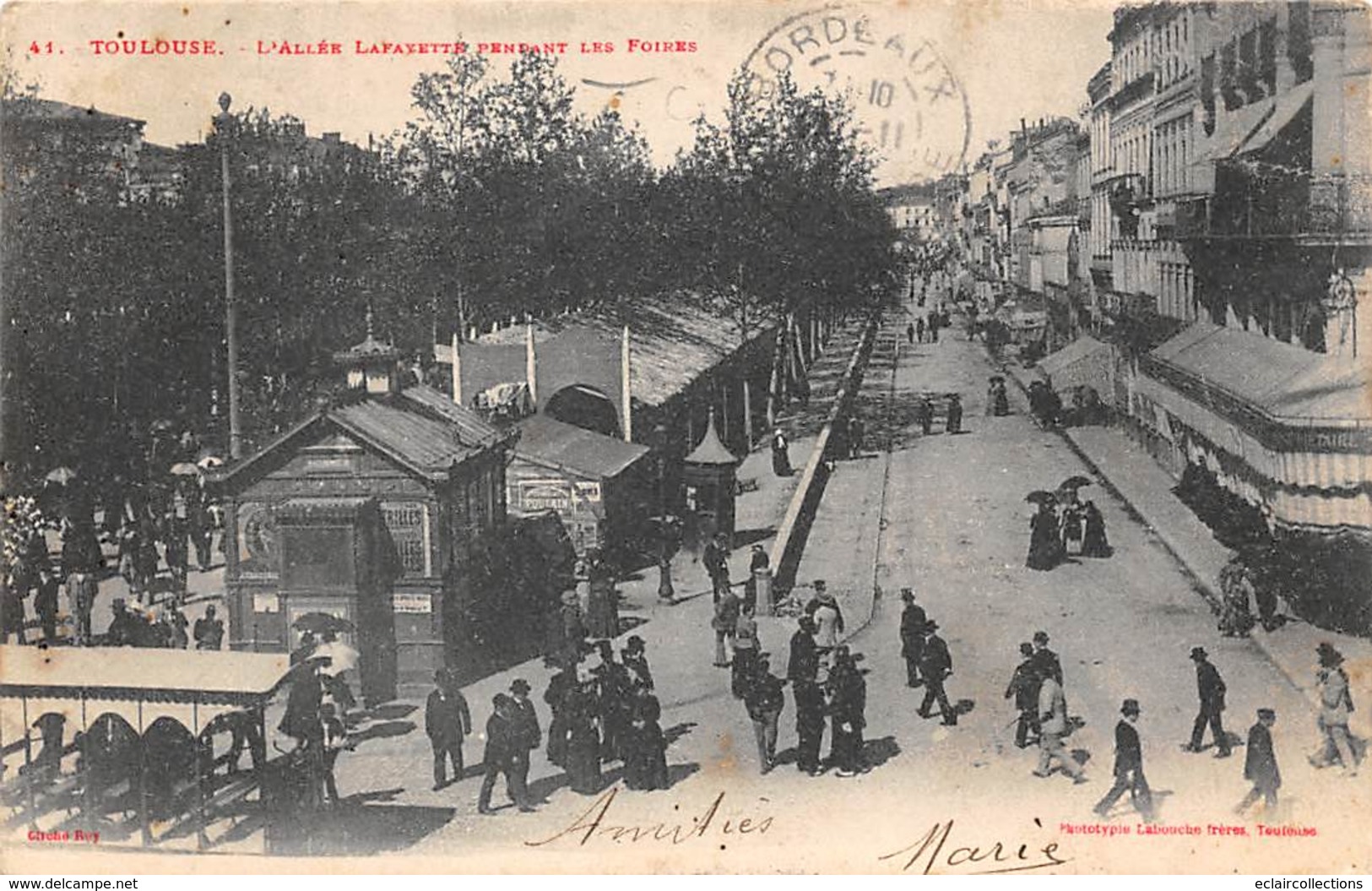 Toulouse     31     3 Cartes Sur Allée Et Place Lafayette     (Voir Scan) - Toulouse