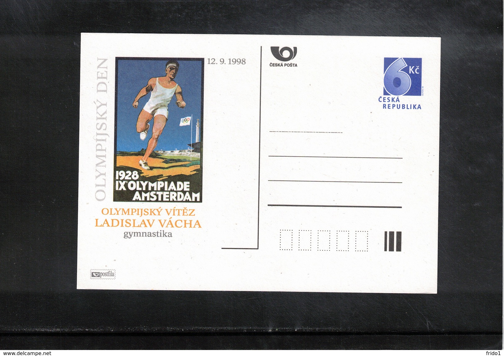 Czech Republic 1998 Olympic Games Amsterdam - Ladislav Vacha Gymnastics Interesting Cover - Sommer 1928: Amsterdam