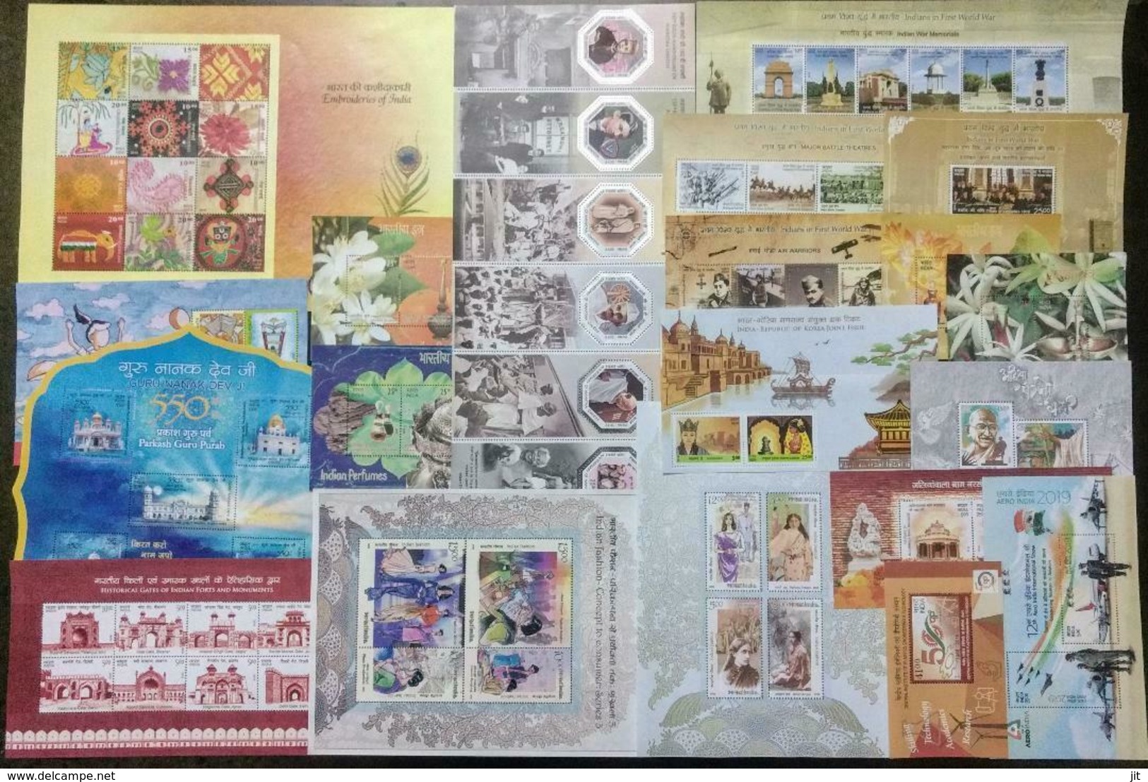 INDIA 2019 COMPLETE YEAR PACK OF MINIATURE SHEETS , 20 DIFFERENT . MNH - Full Years