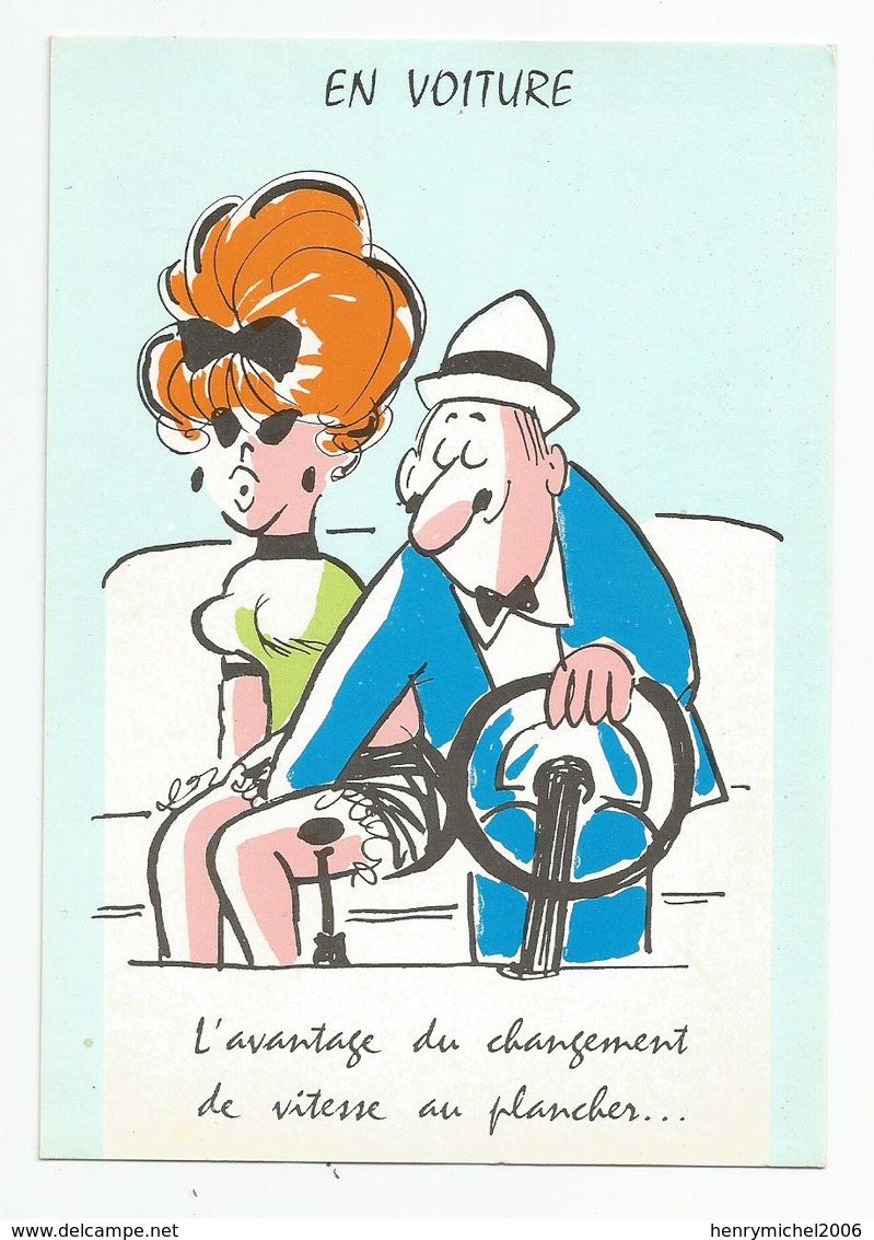 Lassalvy ? En Voiture Humour Pin Up , L'avantage Du Changement De Vitesse Au Plancher ...ed Marcel Vaysse - Lassalvy