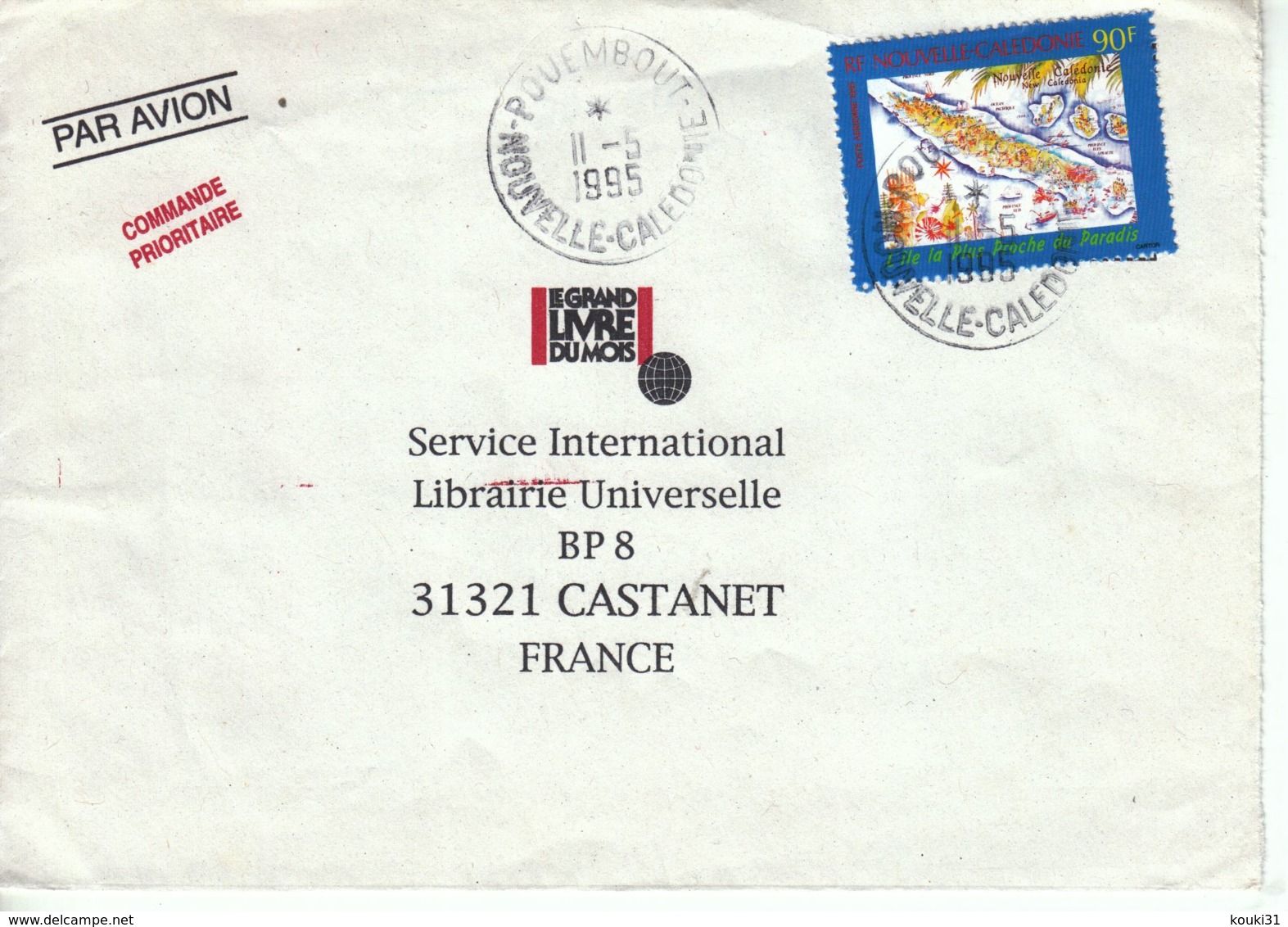 Nouvelle-Calédonie YT PA 327 Sur Lettre Pour La France : Cachet Pouembout - 1995 - Cartas & Documentos