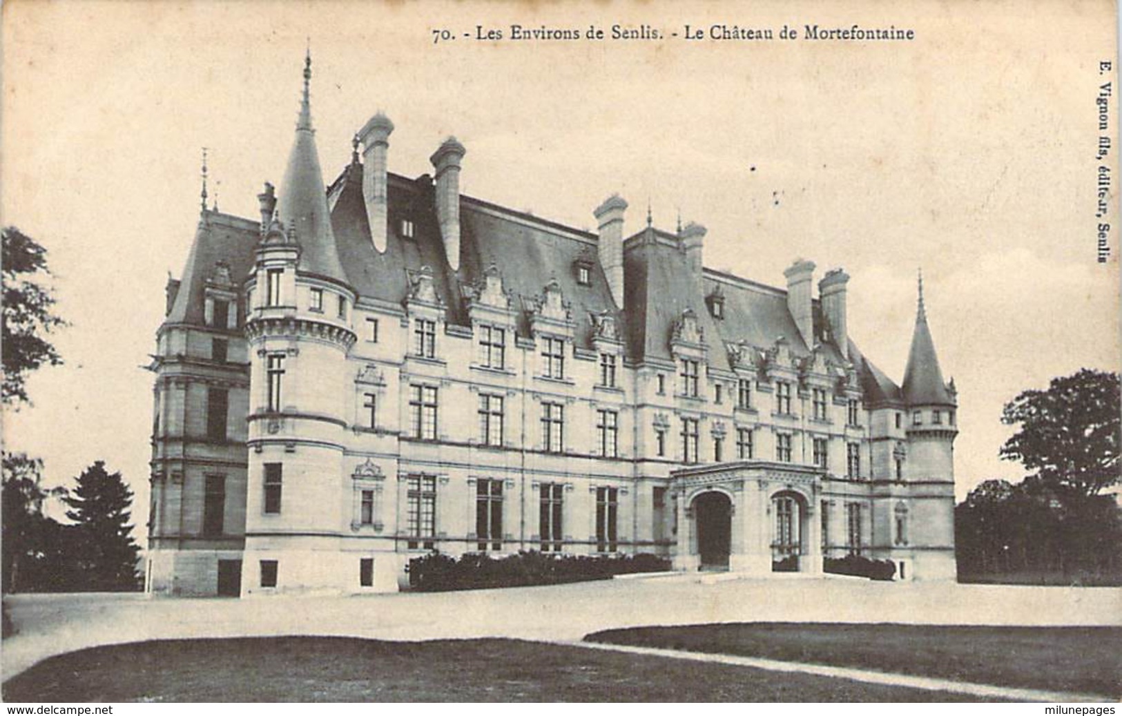 TAXE Paire 5c. Banderolles Bleu Sur Carte Chateau De Mortefontaine Obl. St Georges La Pouge - 1859-1959 Covers & Documents