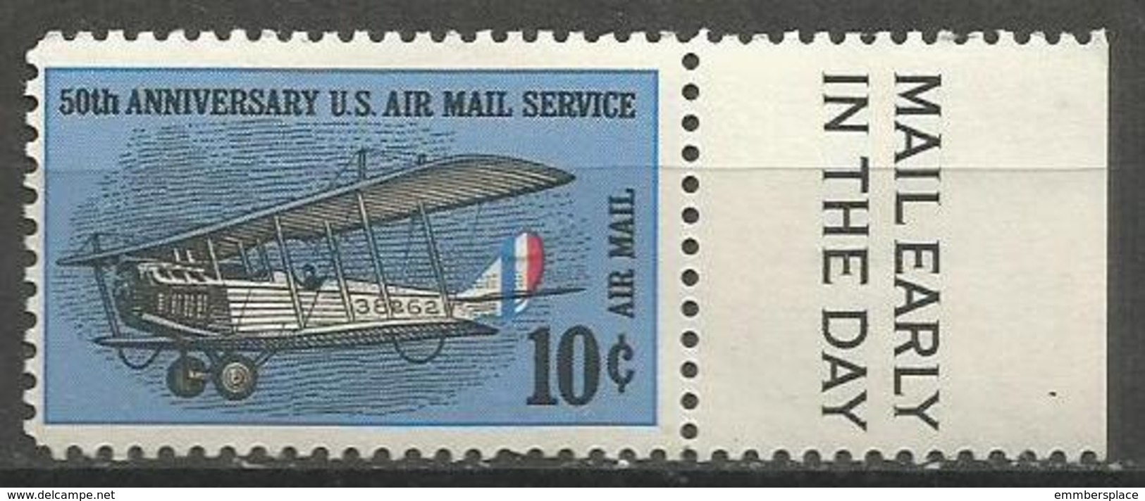 USA - 1968 Curtiss Jenny Mail Early Single  MNH **  Sc C74 - 3b. 1961-... Neufs