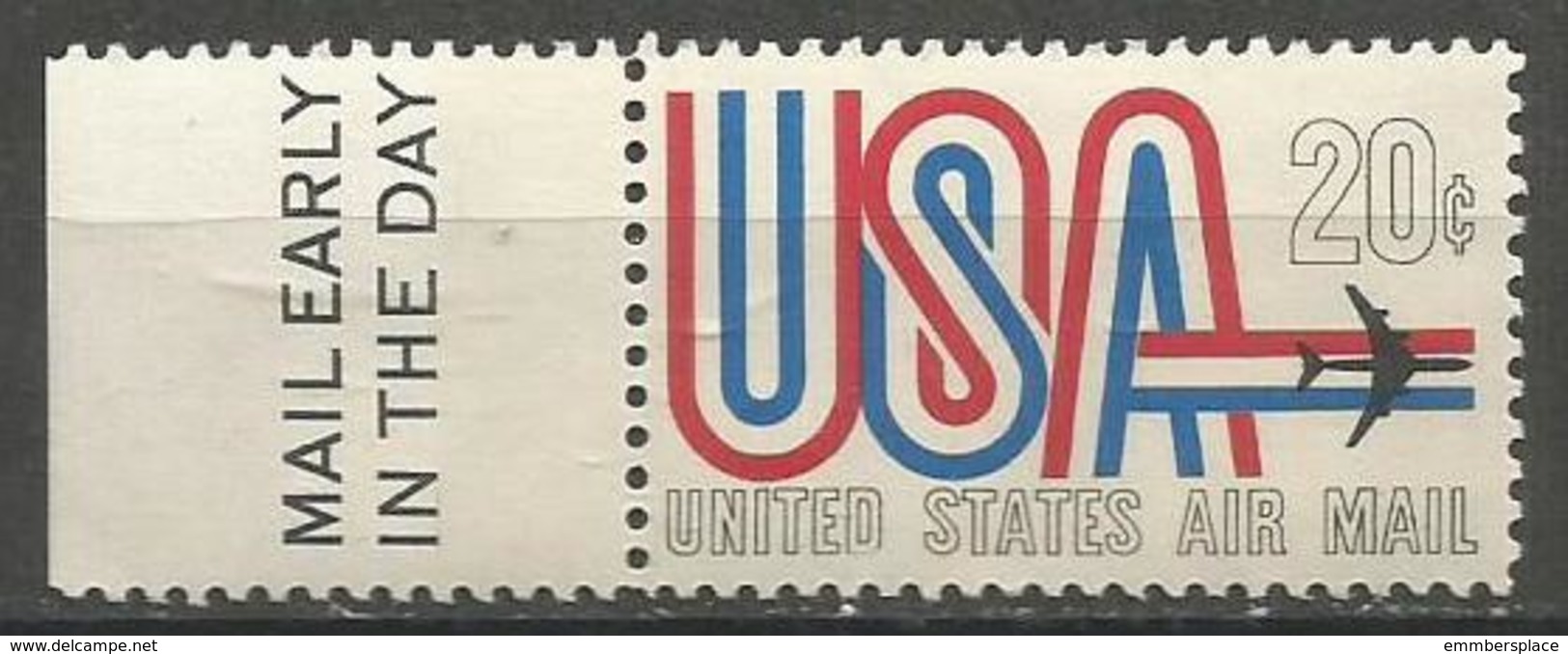 USA - 1968  Jet And USA Mail Early Single  MNH **  Sc C75 - 3b. 1961-... Ungebraucht