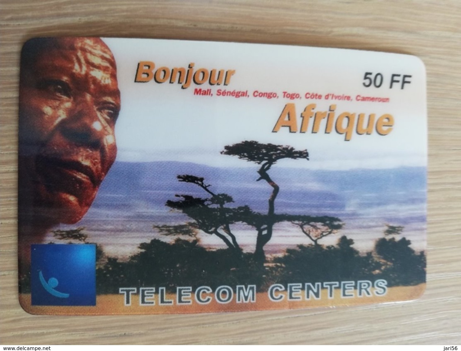 FRANCE/FRANKRIJK  50 FF BONJOUR AFRIQUE    PREPAID  USED    ** 1465** - Mobicartes (GSM/SIM)