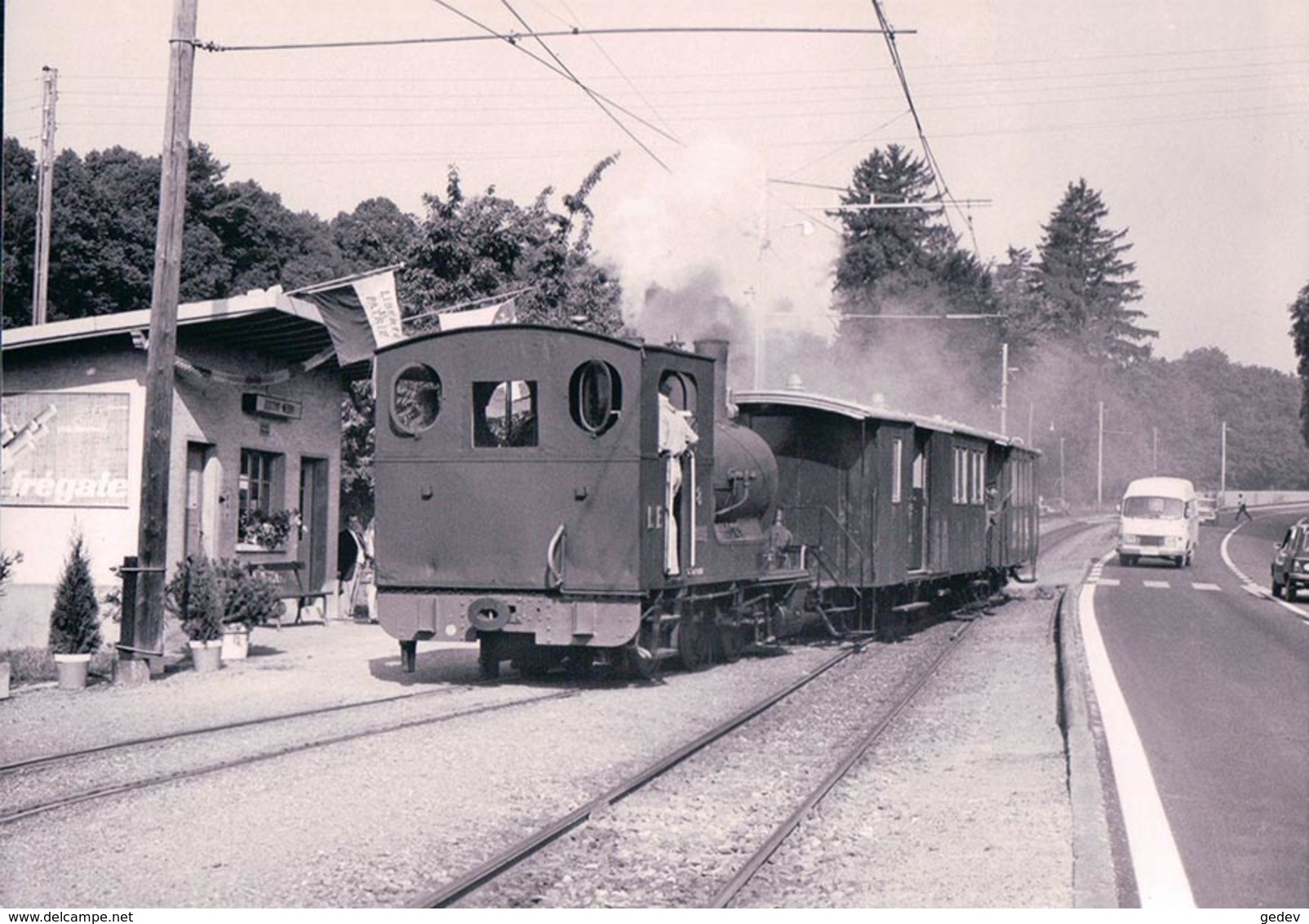 Chemin De Fer Lausanne Echallens Bercher, Train Spécial à Jouxtens-Mezery Station, Photo 1973 BVA LEB 193.4 - Bercher